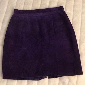 Purple leather skirt